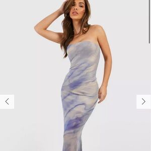 Marble blush maxi dress